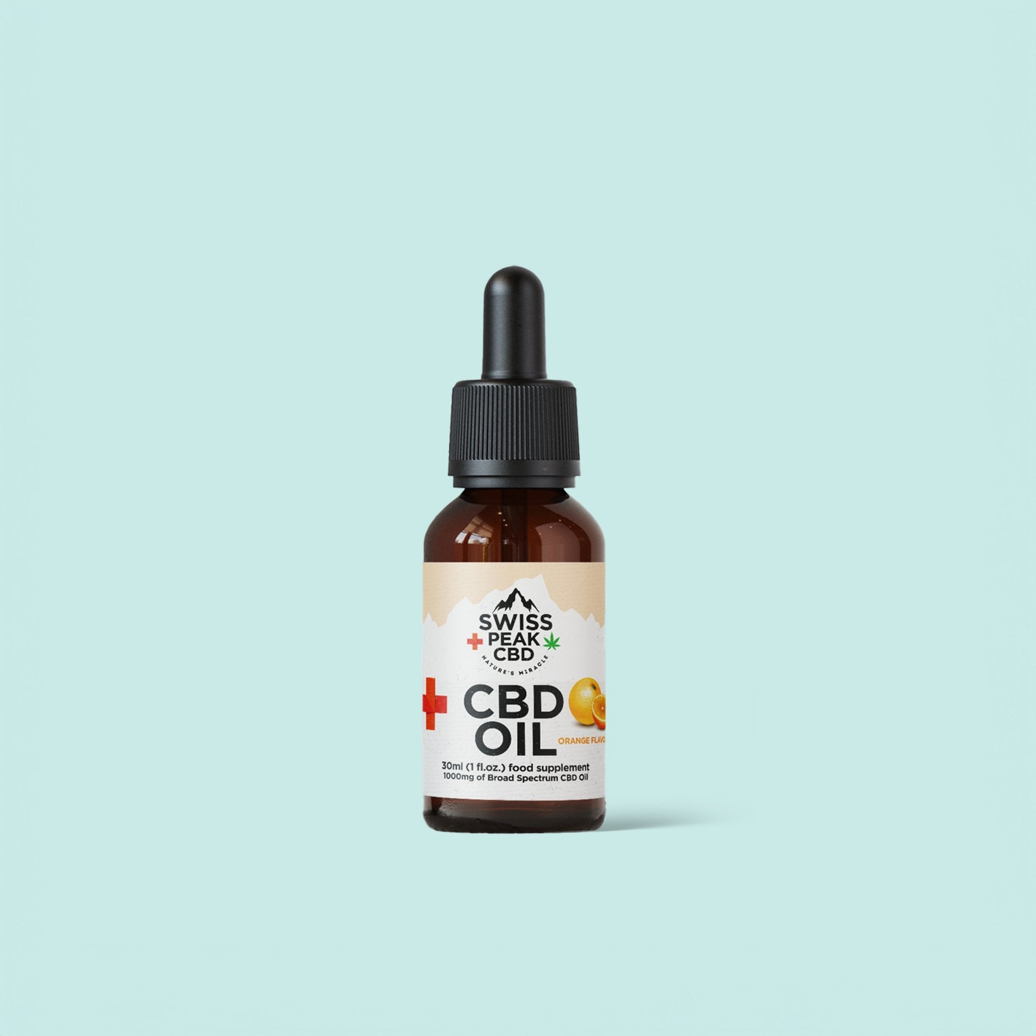 CBD TINCTURE 30ml – ORANGE (500mg - 1000mg) - SwissPeakCBD